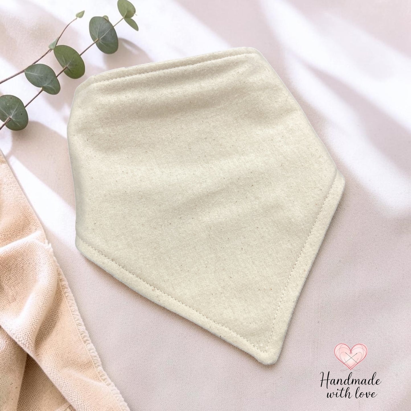 Baby Bib - Handmade - Natural