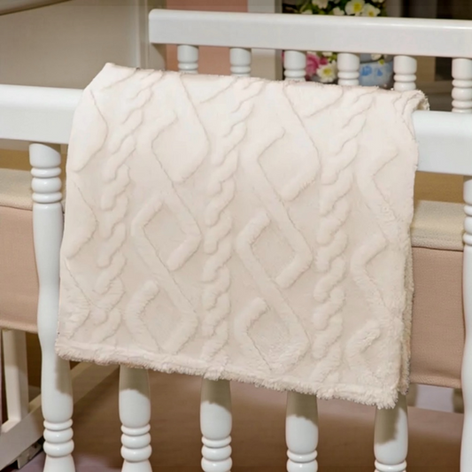plush baby blanket ivory color