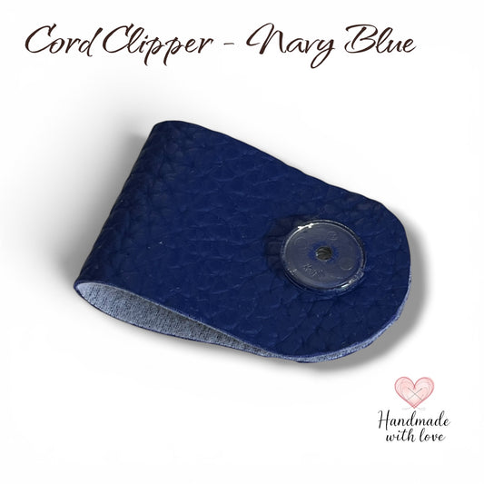 Cord Clip - Tab Style - Navy Blue