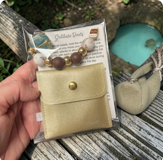 gratitude beads inspirational gift with pouch