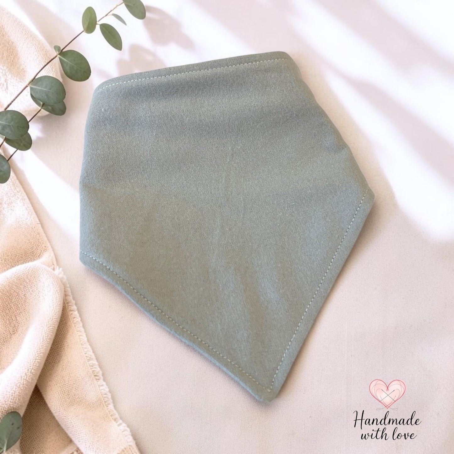 Baby Bib - Handmade - Grey