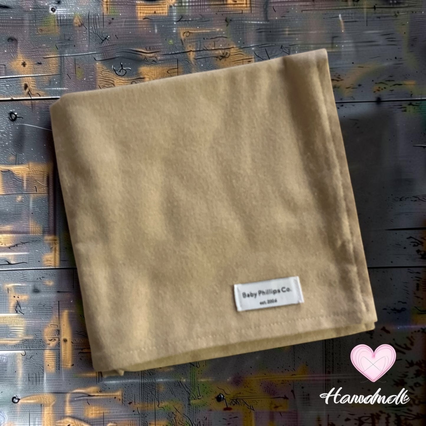Receiving Blanket - Handmade - Tan