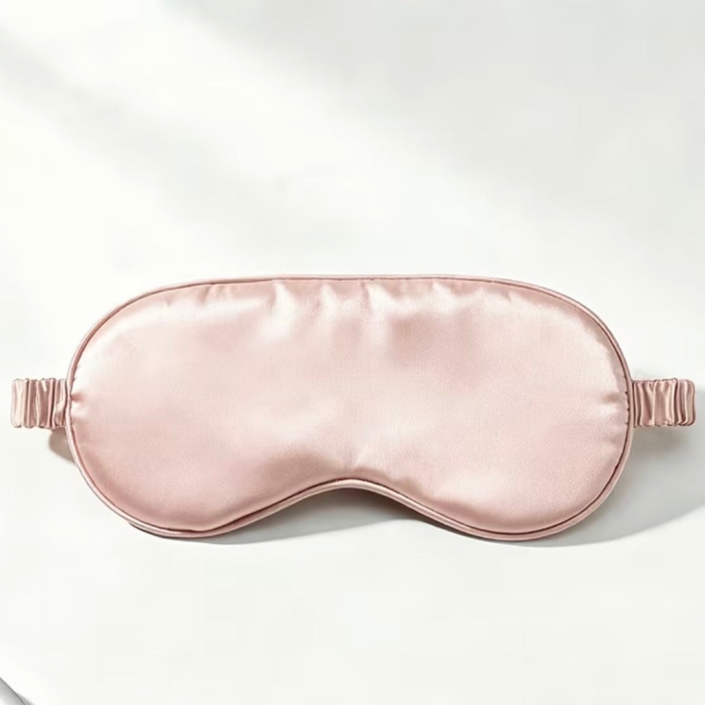 Pink silk eye mask