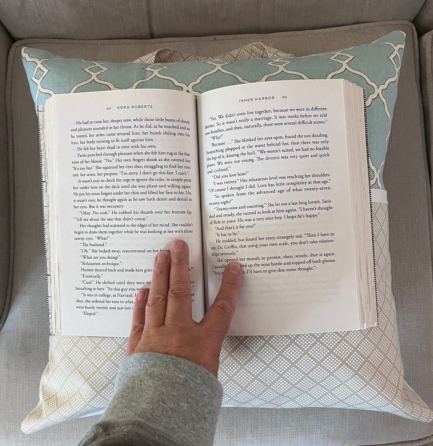 handmade reading Pillow