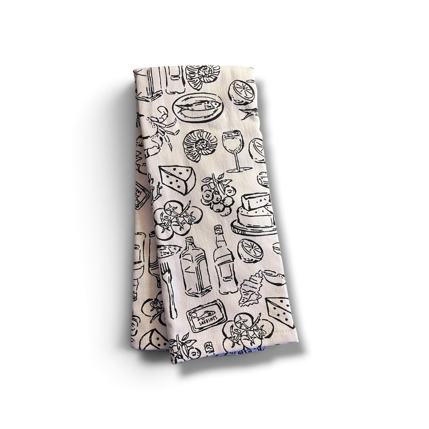 Food theme tea towel