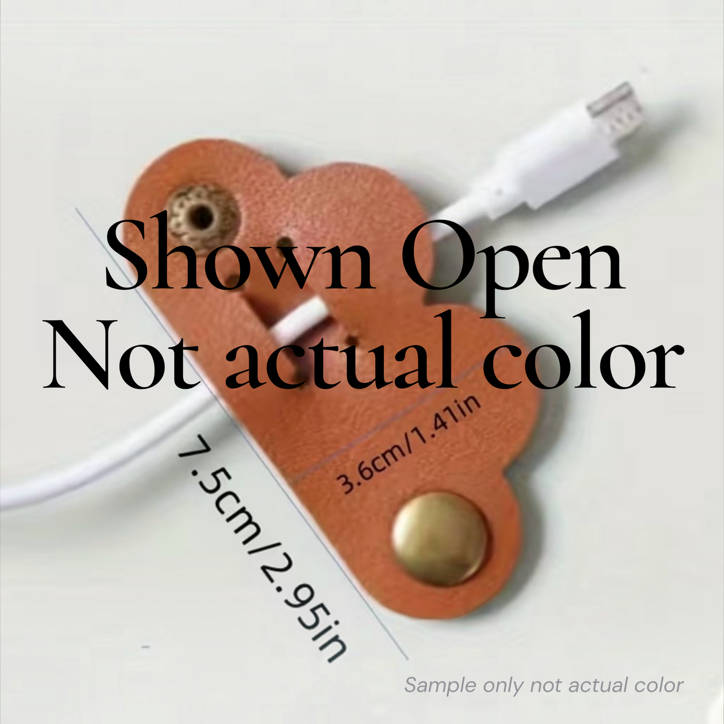 Cord Clip - Heart - Burnt Orange