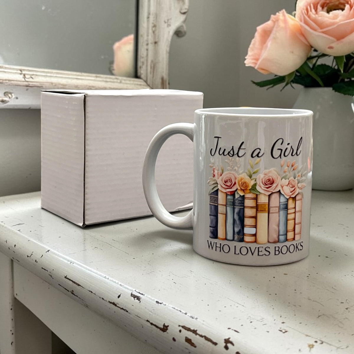 Mug - Handmade Gifts - Just a Girl who Loves Books