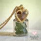Necklace - Handmade Intention Jar -Luck & Prosperity (Emerald Stone)