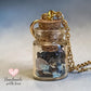 Necklace - Handmade Intention Jar -Healing & Emotional Balance (Black/Purple/Turquoise)
