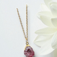 Druzy Resin Gemstone Necklace - Cherry