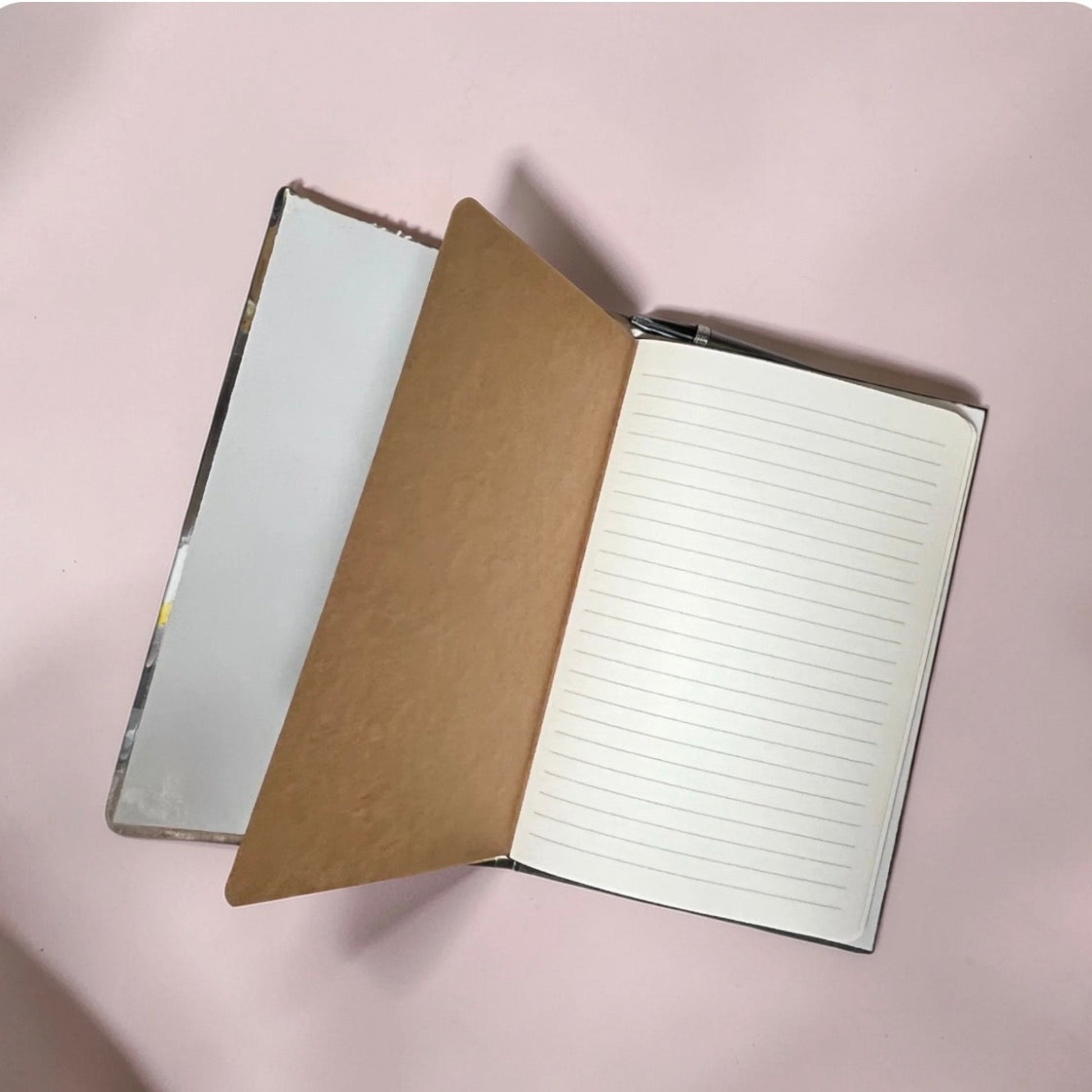 handmade notebook rose theme you are the best tag with stone charm and tassel