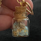Necklace - Handmade Intention Jar - Calming (Ocean with Real Sea Shell)