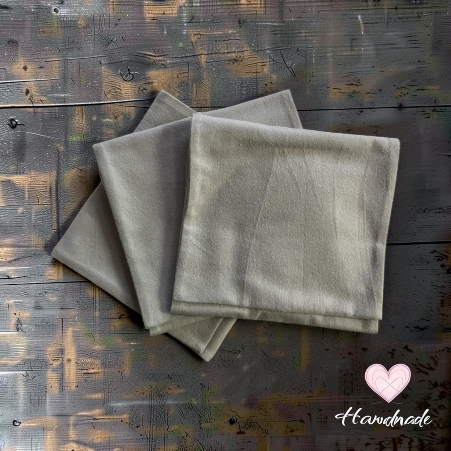 Burp Cloths (3 pk) - Handmade - Grey