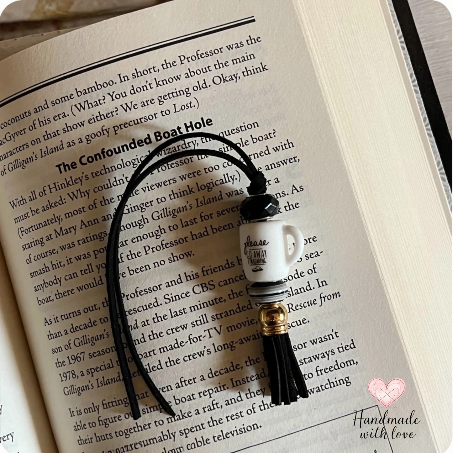 Bookmark - Ribbon Style - Please Go Away I’m Reading - Black