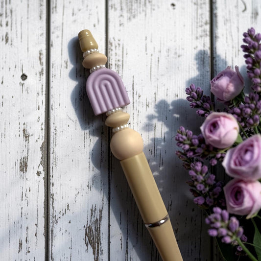 Beaded Pen - Over the Rainbow - Lavender