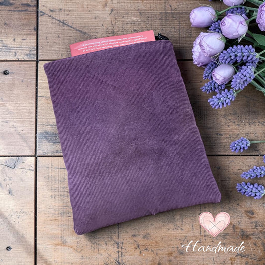 Book Sleeve - Handmade - Purple Floral -PURPLE 01