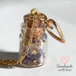Necklace - Handmade Intention Jar - Protection & Peace (Purple)
