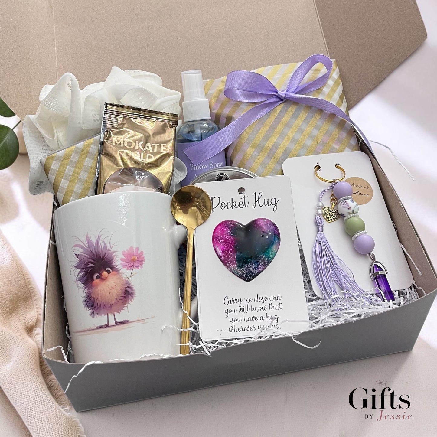 thinking of you gift box with mug and spoon