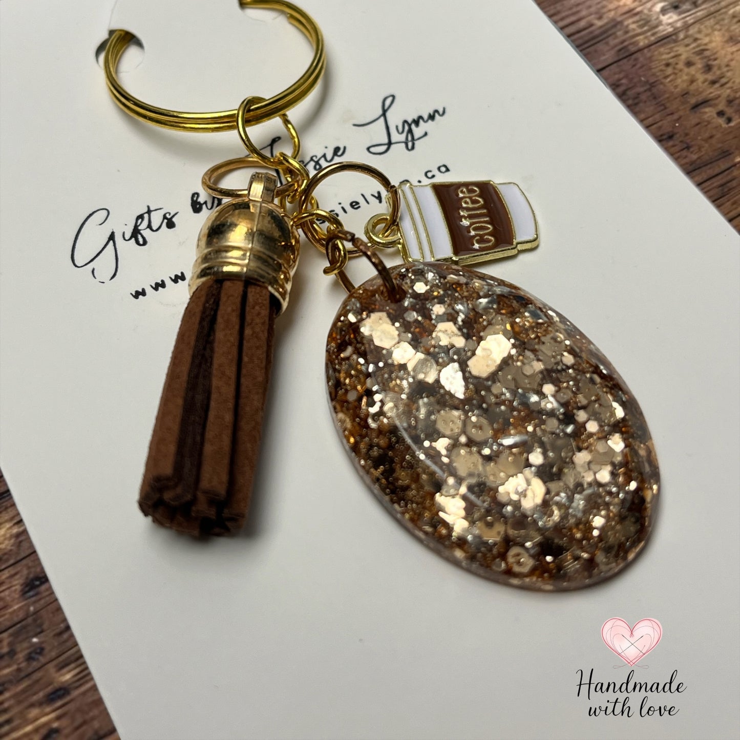 Keychain - Glitzy Coffee