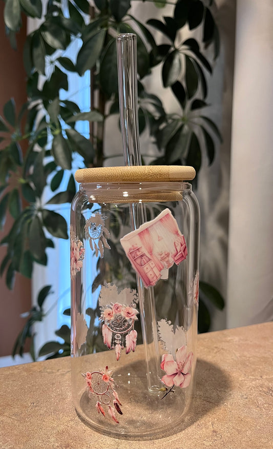 Glass Cup - Pink & Pretty