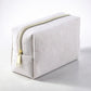 cream corduroy cosmetic bag pouch