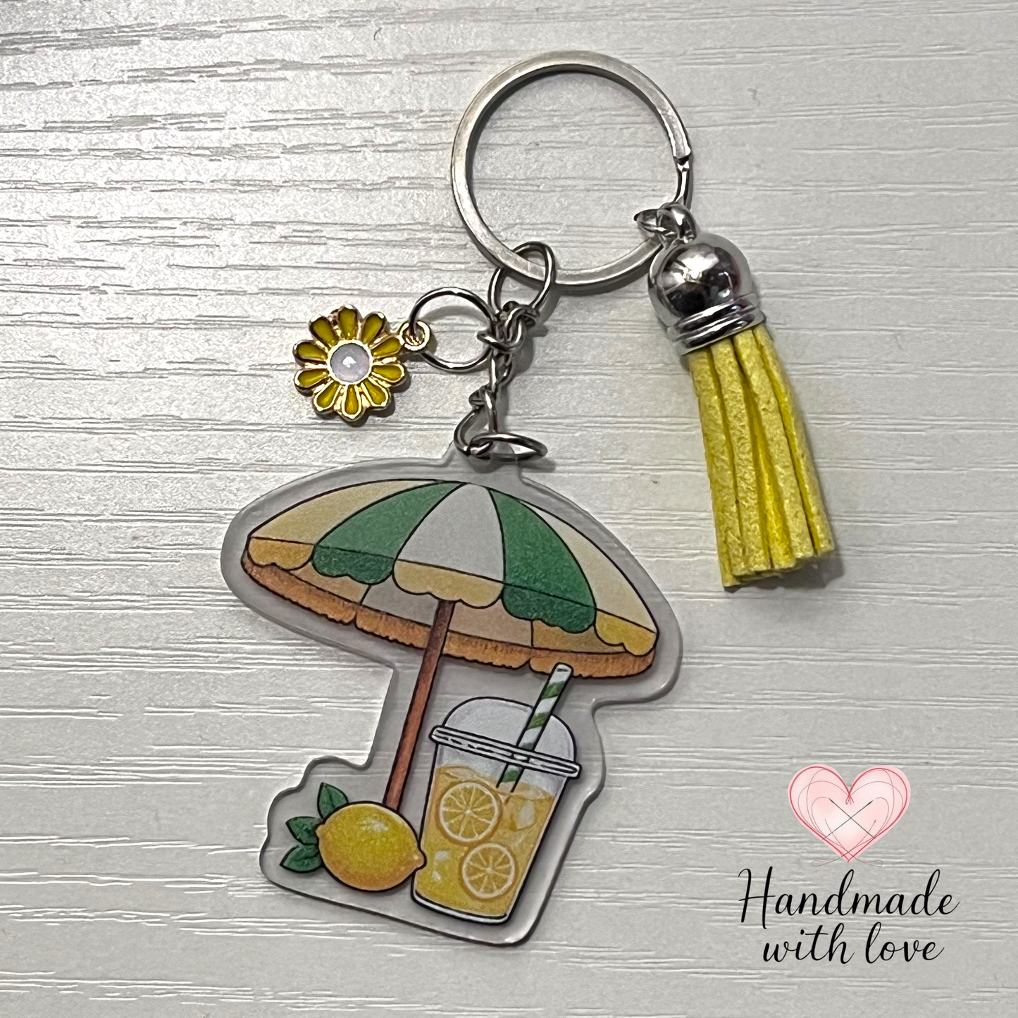Keychain - Just For You - Get Well Soon - Lemon Umbrella