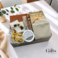 boxed gift set with notebook pen snacks candle pouch bookmark and gratitude beads
