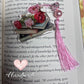 Bookmark - Handmade - Romantic Books & Flowers