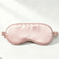 Pink silk eye mask