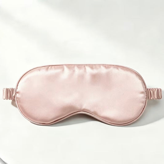 Pink silk eye mask