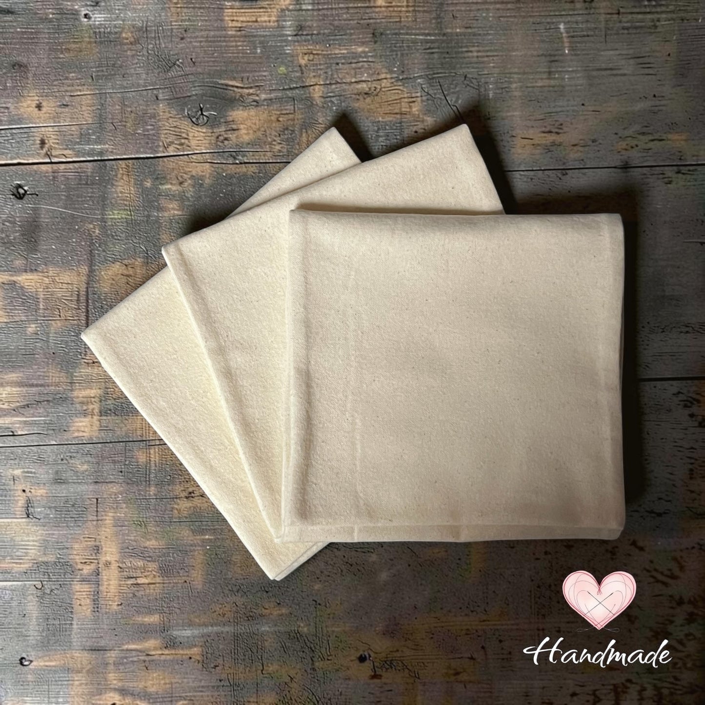 Burp Cloths (3 pk) - Handmade - Natural