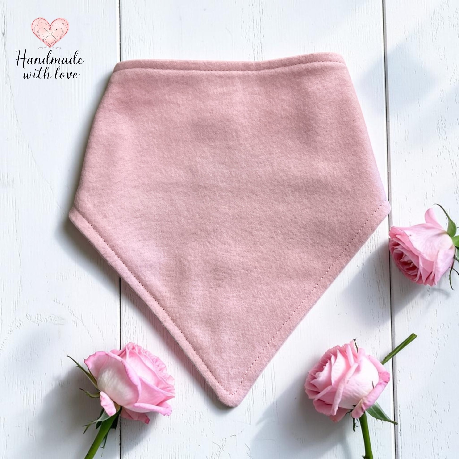 pink baby bandana bib
