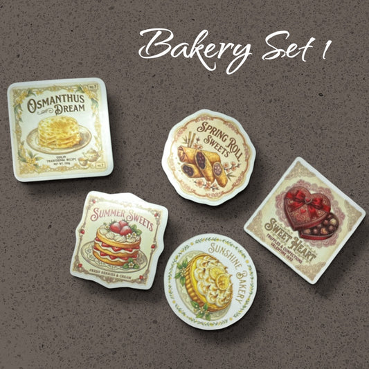 Sticker pack (5pc) - Bakery Set -1