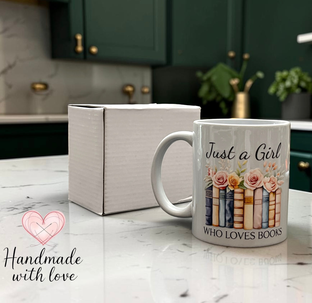 Mug - Handmade Gifts - Just a Girl who Loves Books
