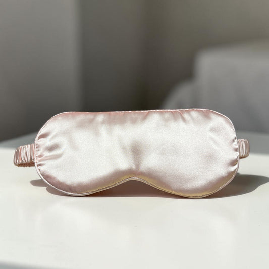 Pink satin eye mask