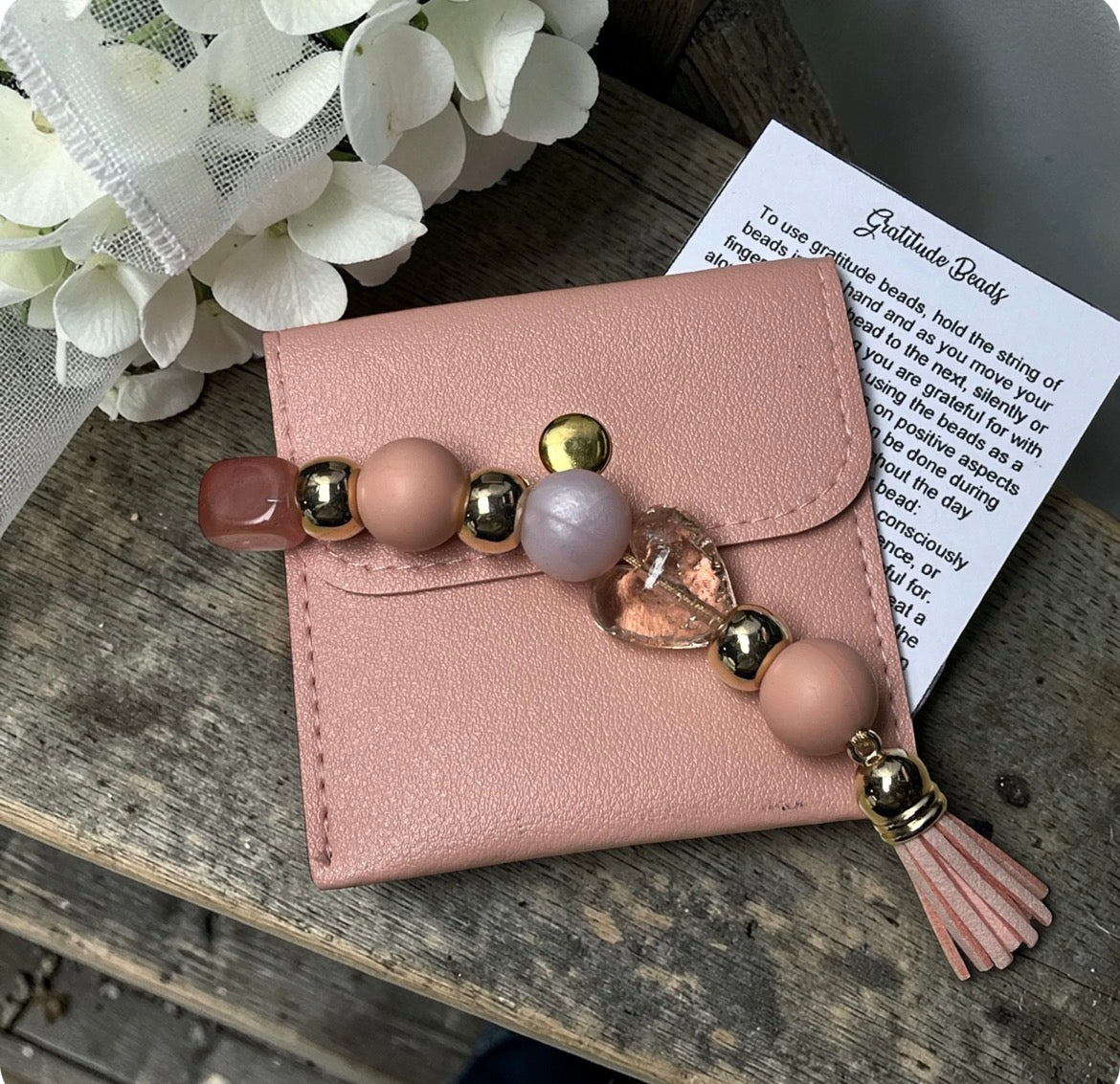 gratitude beads with pouch