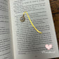 Bookmark - Hook Style- Golden - Pearl Medallion