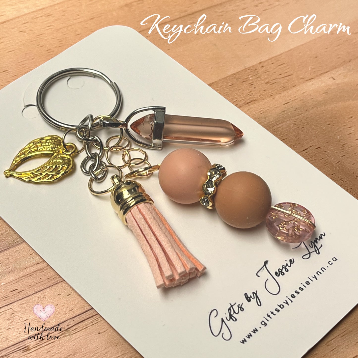 Keychain - Blush - Angel Wing