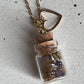 Necklace - Handmade Intention Jar - Protection & Peace (Purple)