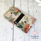 mini fabric pouch floral pattern handmade with snap closure fits gift cards, debit card