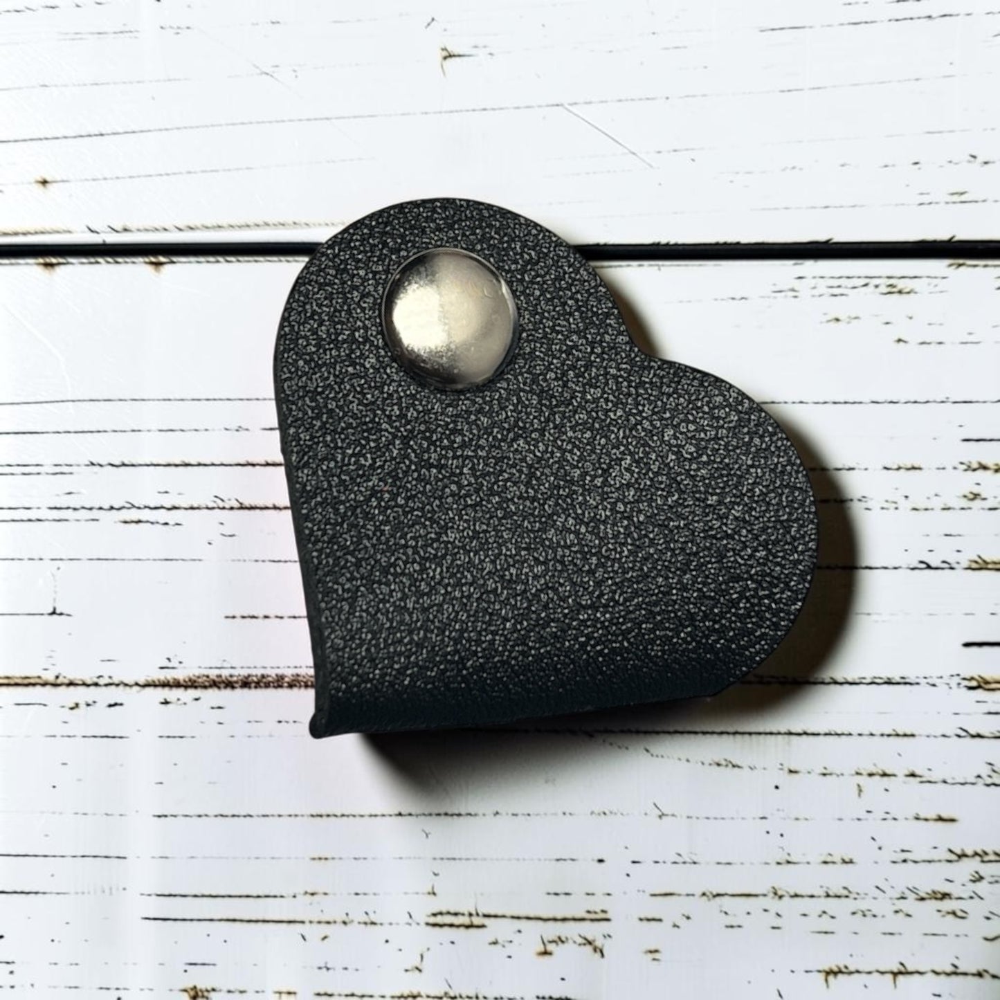 Cord Clip - Heart - Black