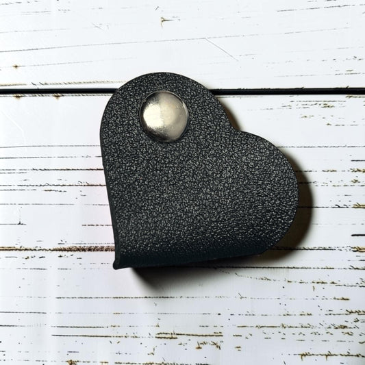 Cord Clip - Heart - Black