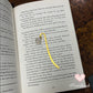 Bookmark - Hook Style- Golden - Lucky 4 Leaf Clover