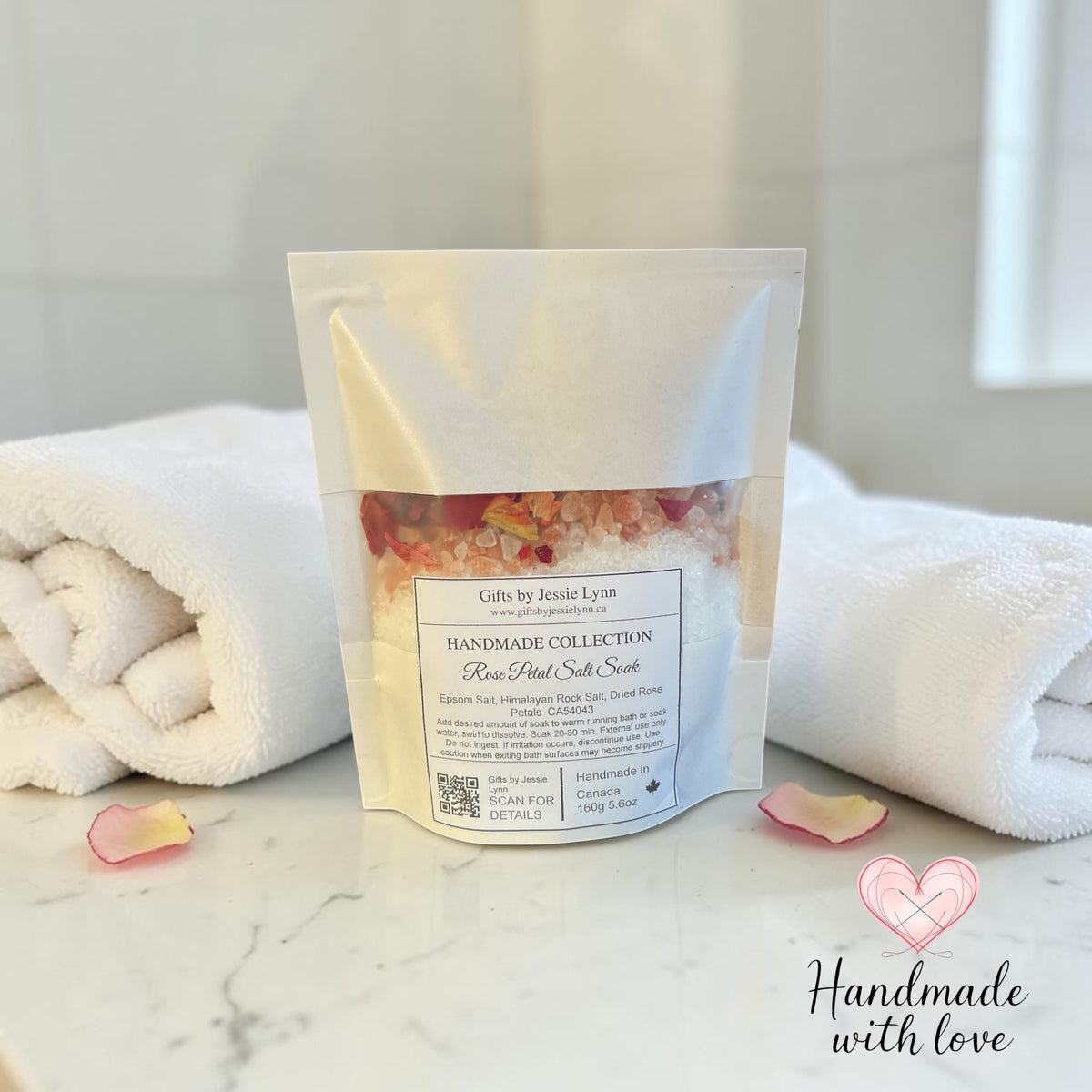 Bath & Foot Salt Soak - Rose Petal