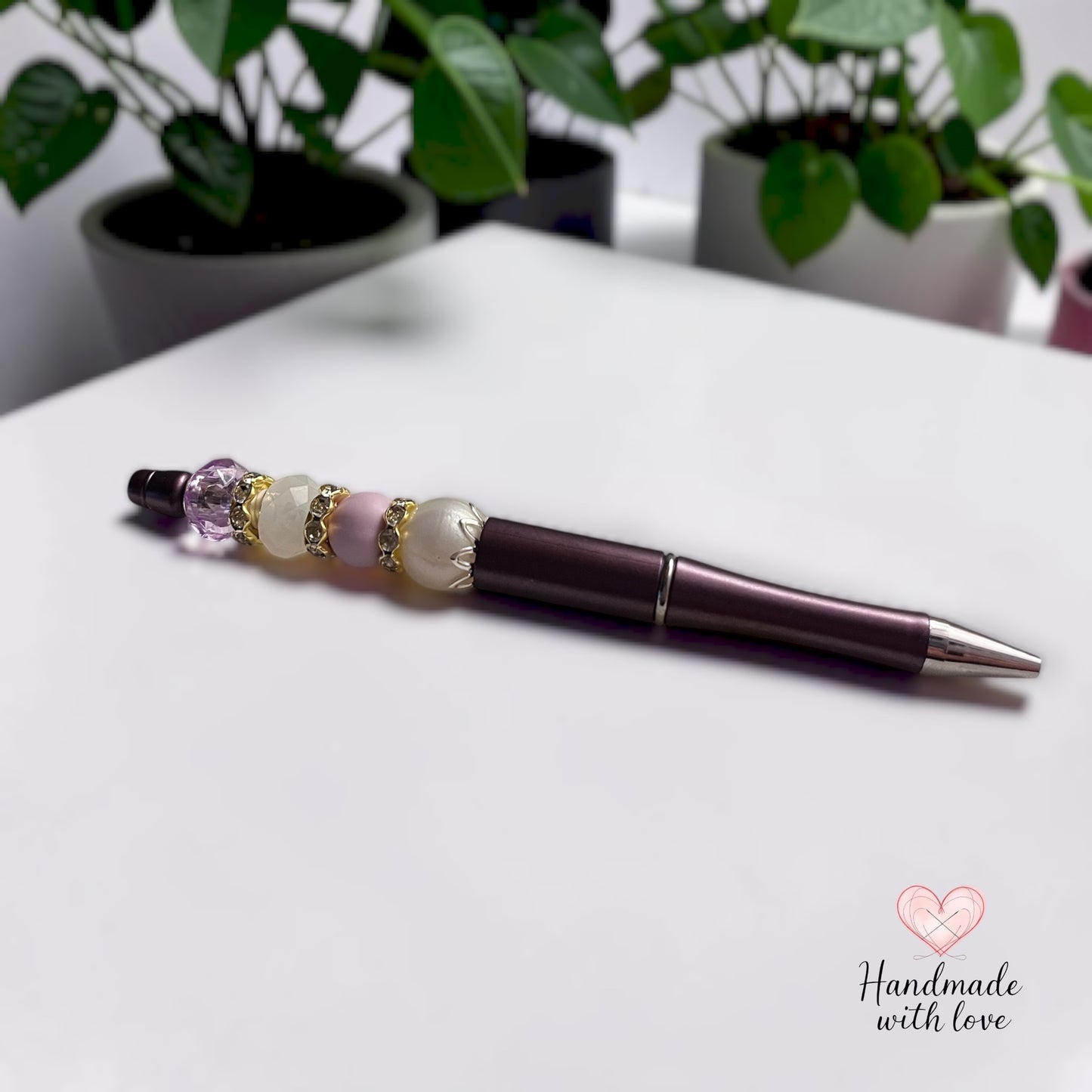 Beaded Pen - Lavender Whimsy