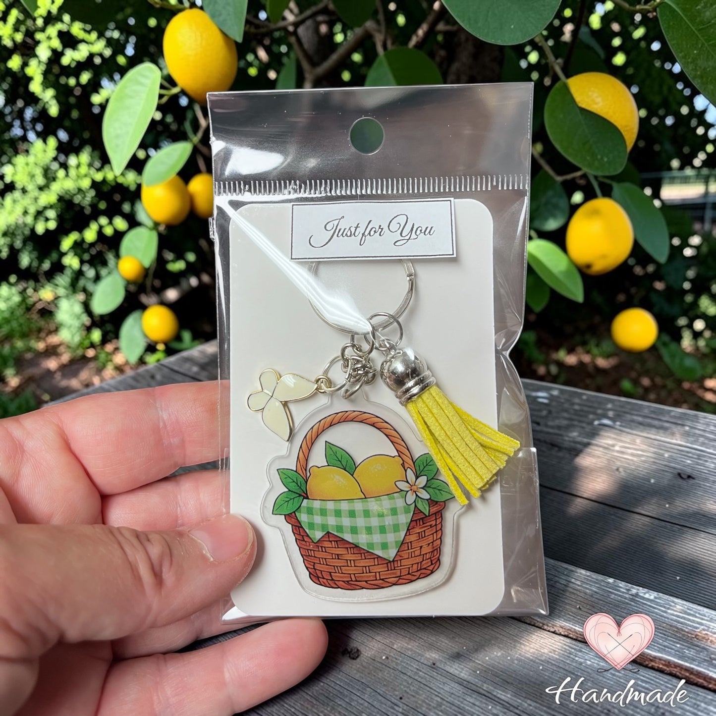 lemon theme keychain gift