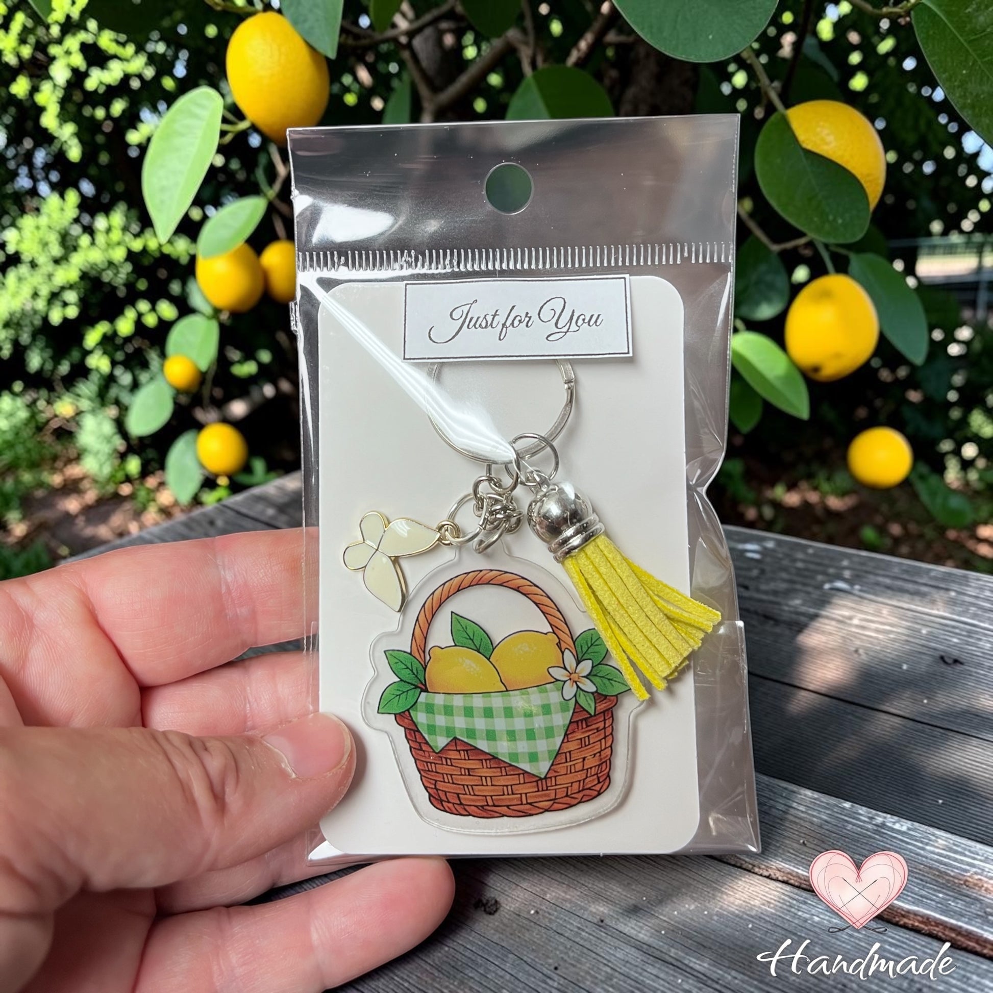lemon theme keychain gift
