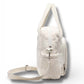 corduroy carry all bag in ivory color