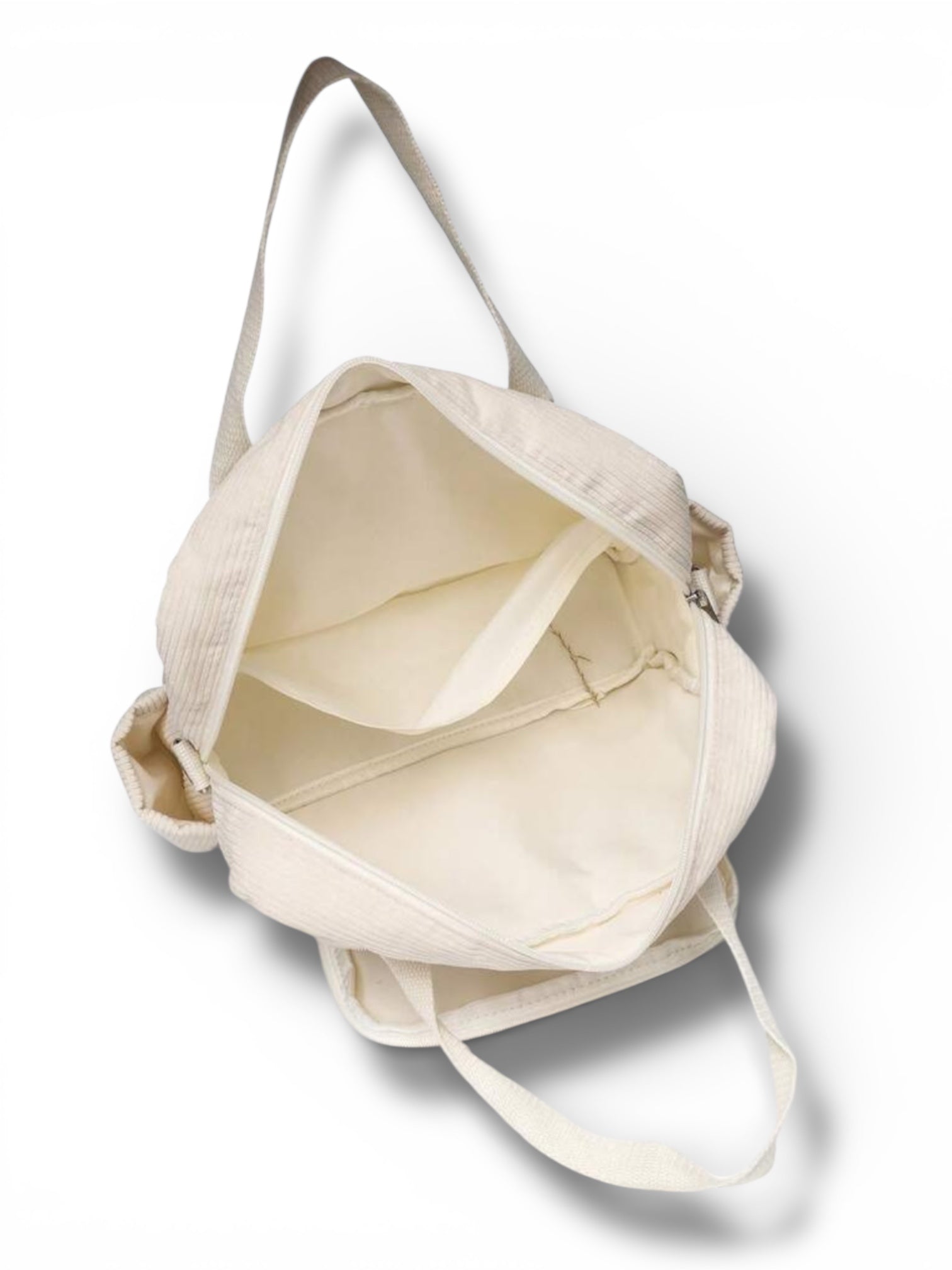 corduroy carry all bag in ivory color