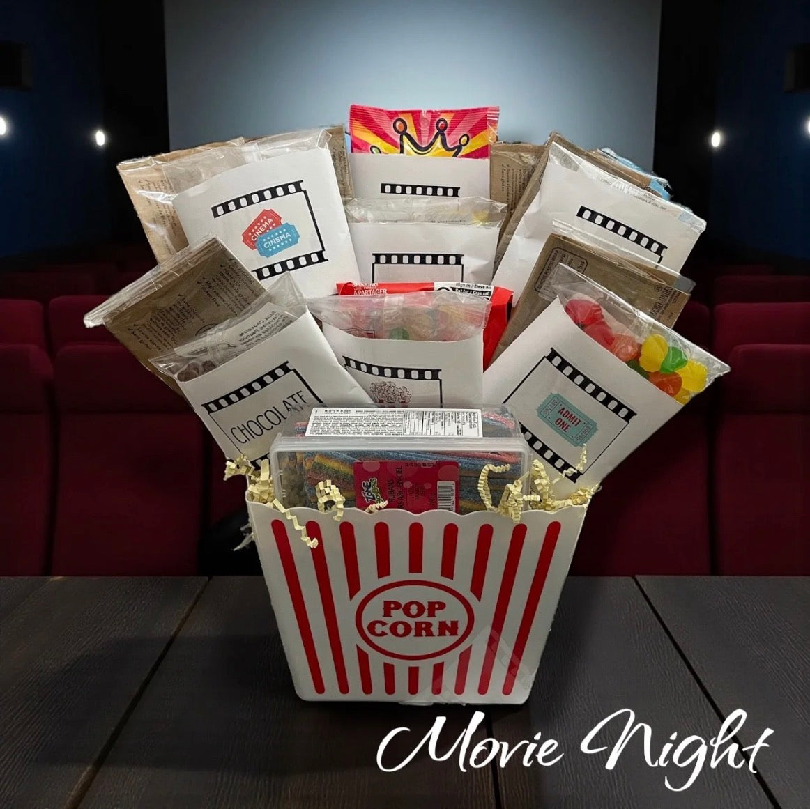 Movie Night In Basket